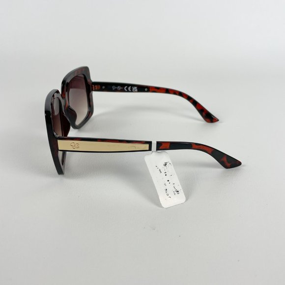 Jessica Simpson Sunglasses Tortoise Gold Oversized - Picture 3 of 6